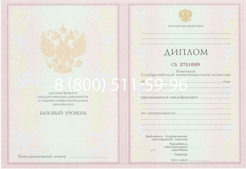 Купить Диплом о среднем образовании 2003-2006 годов в Новом Уренгое